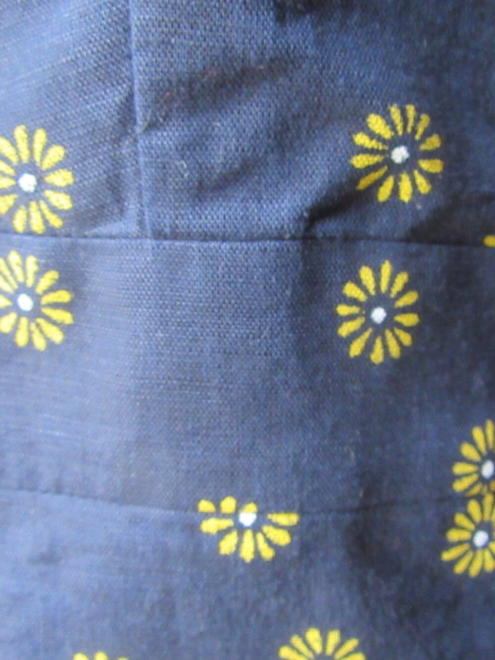 Linen Cotton J. Crew Navy Daisy Print Lined Button down shirtdress size 6 - Picture 12 of 13